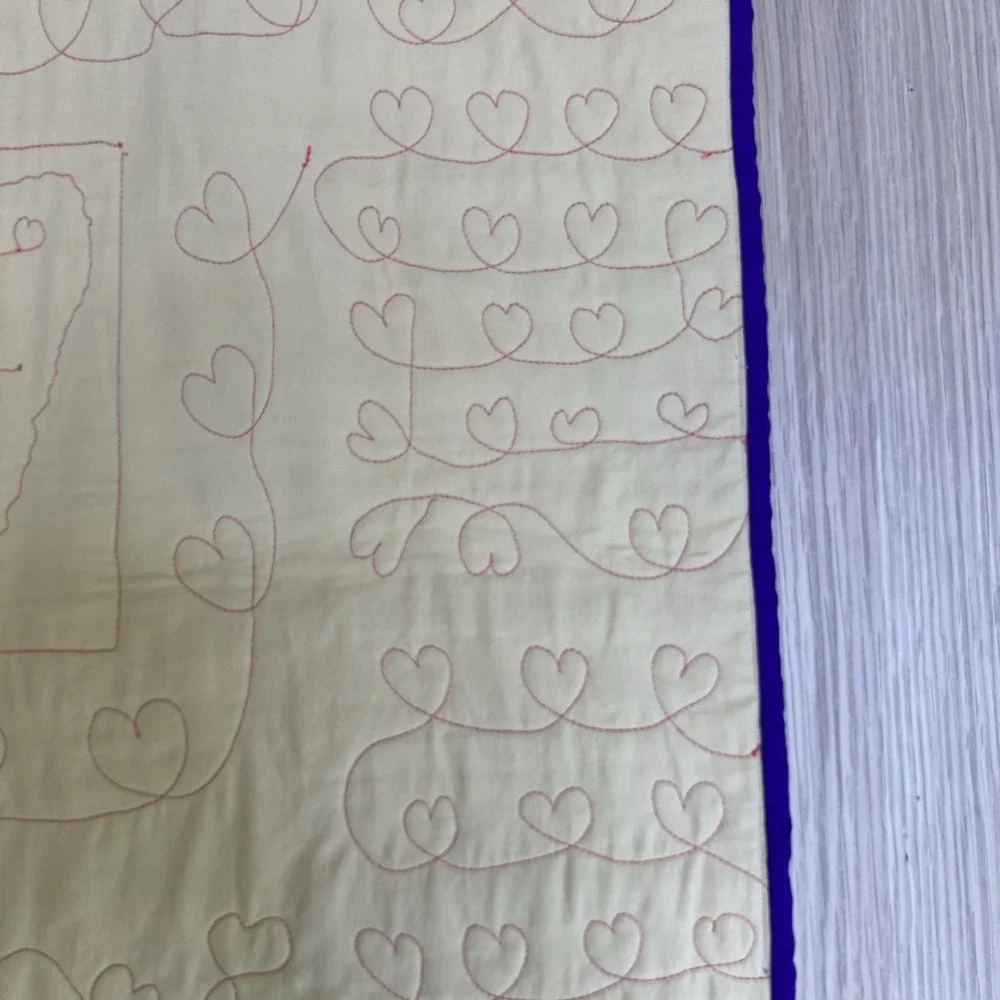 February Valentine's Heart Quilted Wall Hanging Live Love Laugh Welcome 24